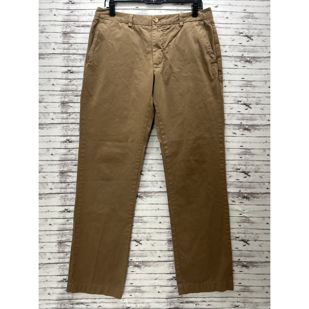 Vineyard Vines Pants Mens 32x32 Brown Slim Fit Breaker Pants Straight Khaki